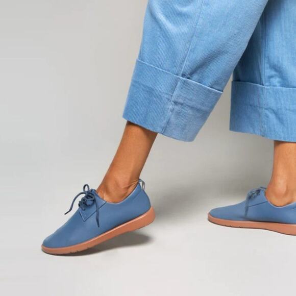 Ponto The Pacific Women's Slate Blue Oxford Sneakers Recycled Leather Size 7.5 - Picture 10 of 11